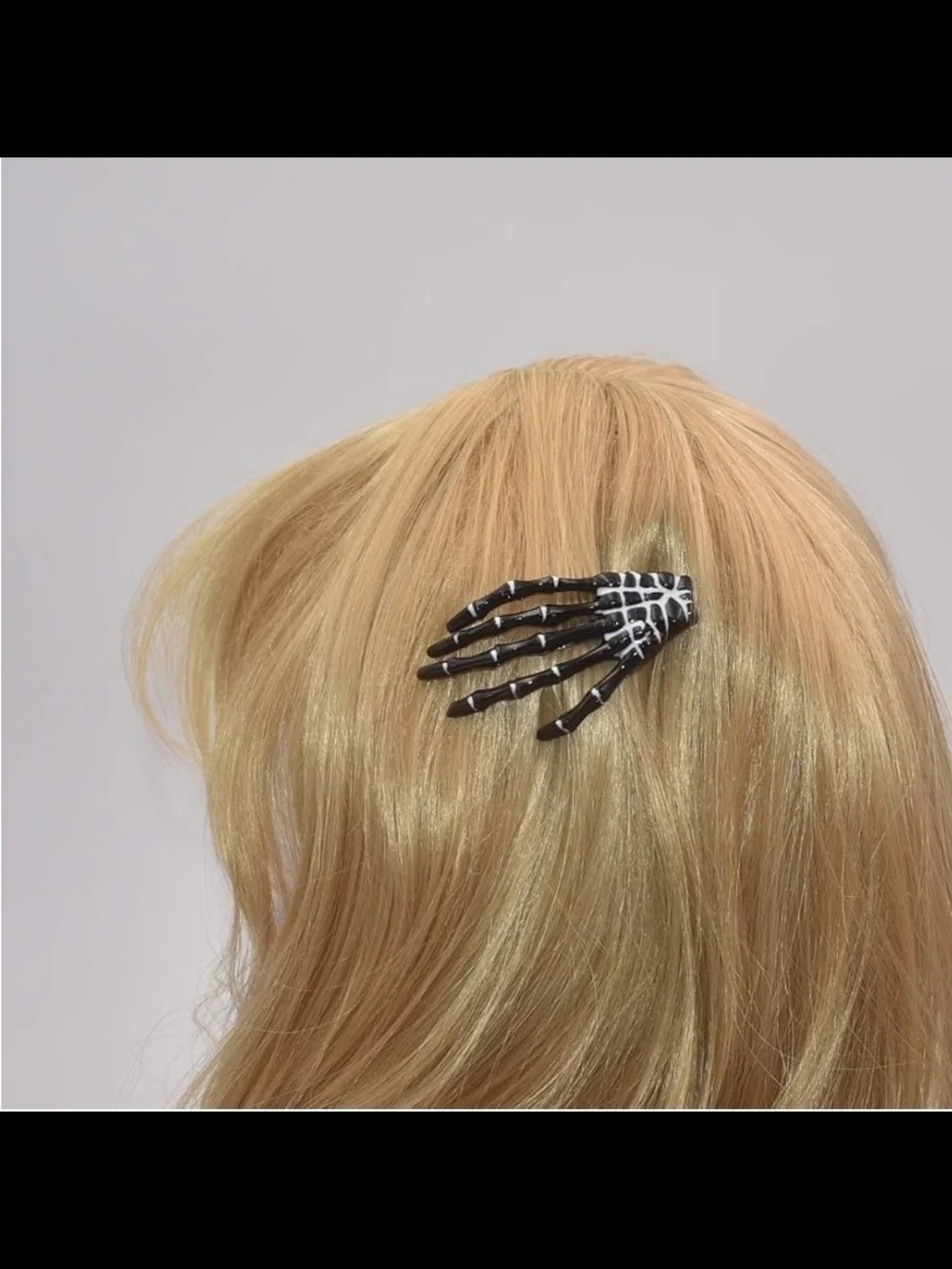 Korean Style Black Skeleton Hand Hair Pin - BNIB